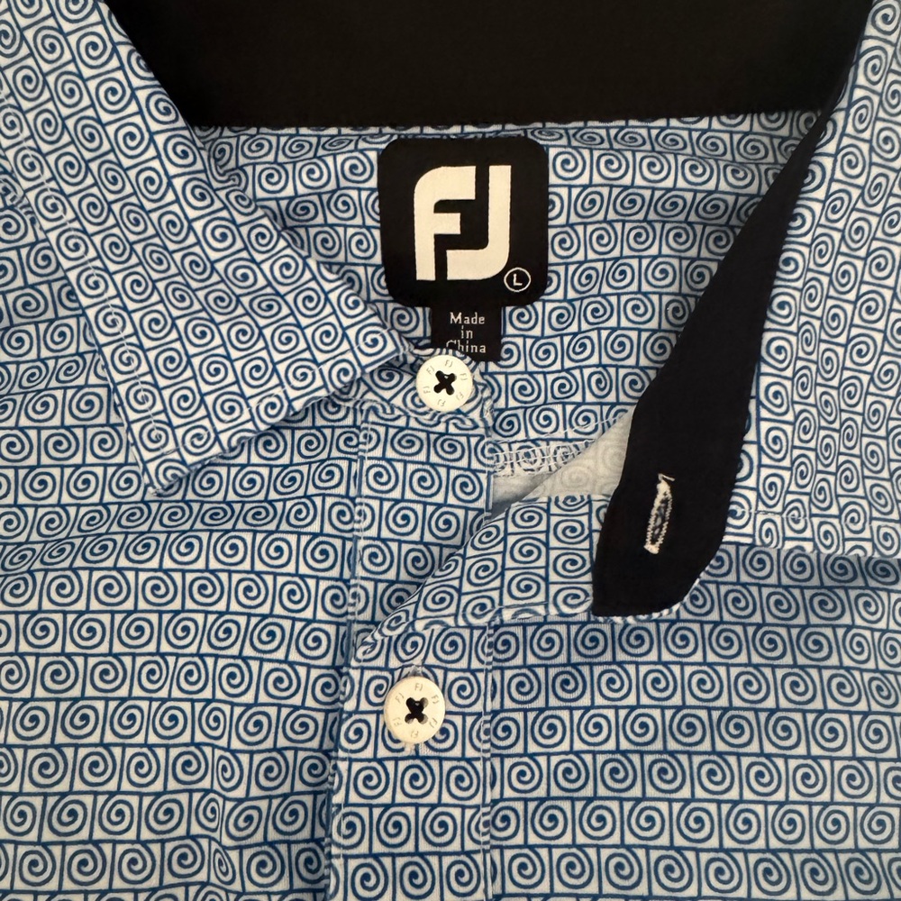 Men's Blue Patterned Shirt FOOTJOY